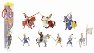 Tube 12 Figurines Les Chevaliers